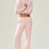 Northstar-Pullover mit durchgehendem Reißverschluss aus Kaschmir und Kunstfell – Frosted Pink