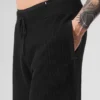 Open-Knit-Shorts – Schwarz
