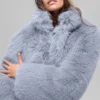 Opulente, kurze Kunstfelljacke – Winterfrost