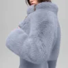 Opulente, kurze Kunstfelljacke – Winterfrost