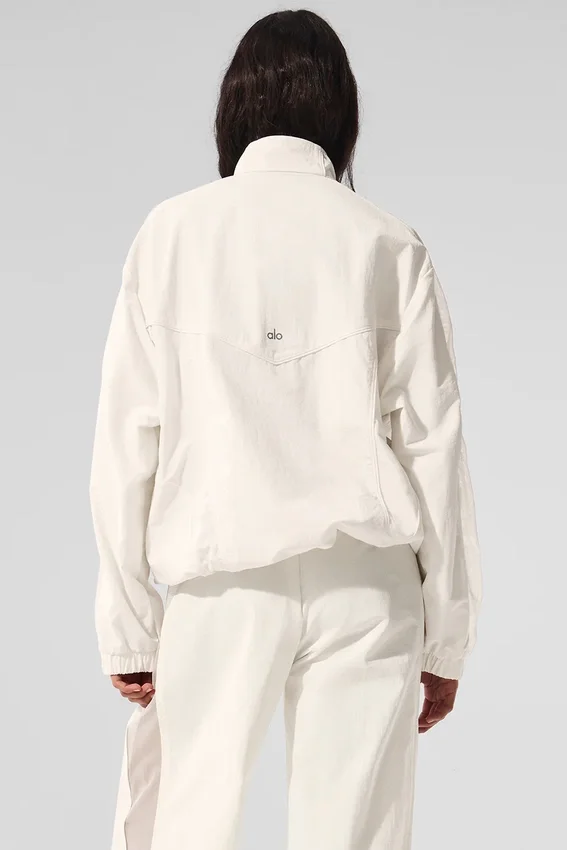Origin Trainingsjacke mit durchgehendem Reißverschluss – Elfenbein