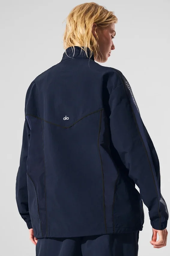 Origin Trainingsjacke mit durchgehendem Reißverschluss – Marineblau/Schwarz