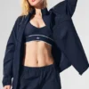 Origin Trainingsjacke mit durchgehendem Reißverschluss – Marineblau/Schwarz