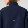 Origin Trainingsjacke mit durchgehendem Reißverschluss – Marineblau/Schwarz