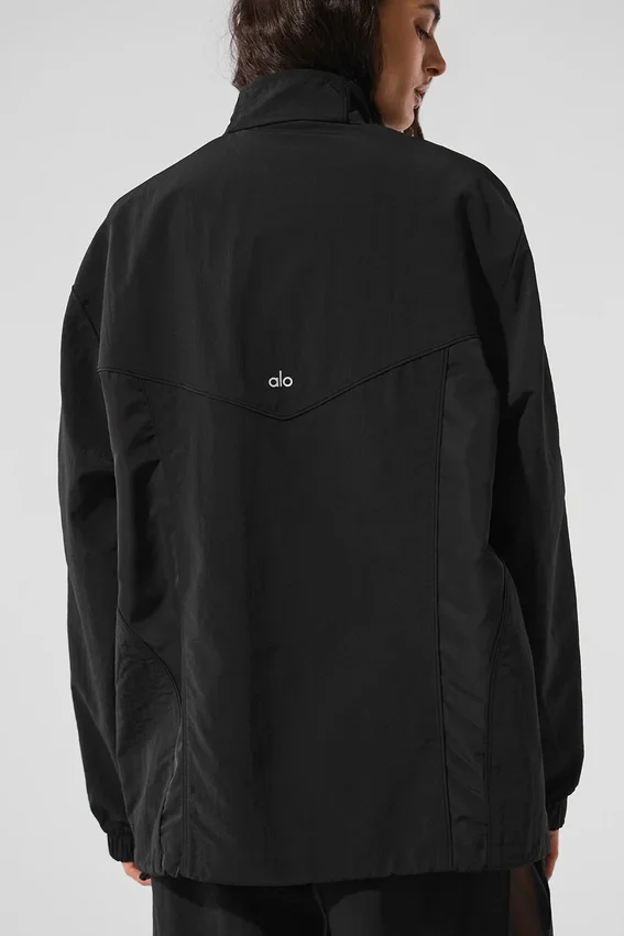 Origin Trainingsjacke mit durchgehendem Reißverschluss – Schwarz