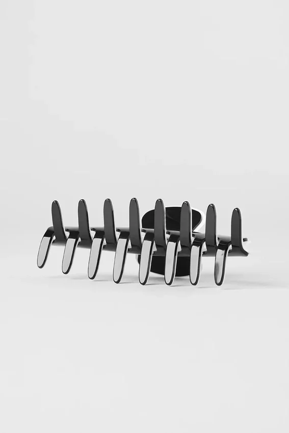 Outline Claw Clip – Schwarz/Weiß