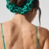 Oversize-Scrunchie mit Mikroplissee – Fichtengrün