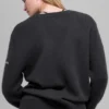 Oversized-Pullover „New Class“ aus Wolle und Kaschmir mit V-Ausschnitt – Schwarz