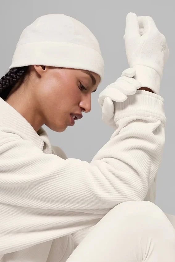 Performance-Fleece-Handschuh – Elfenbein/Elfenbein