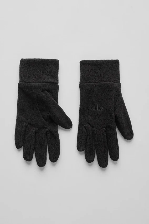 Performance-Fleece-Handschuhe – Schwarz/Schwarz
