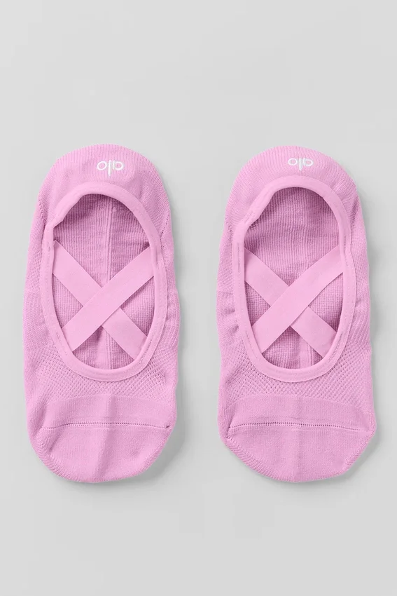 Pivot Barre-Socken für Damen – Candy Heart Pink