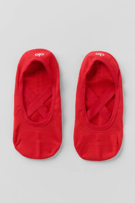 Pivot Barre-Socken für Damen – Leuchtendes Rot