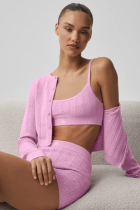 Pointelle-Pullover „Be Mine“ BH – Candy Heart Pink