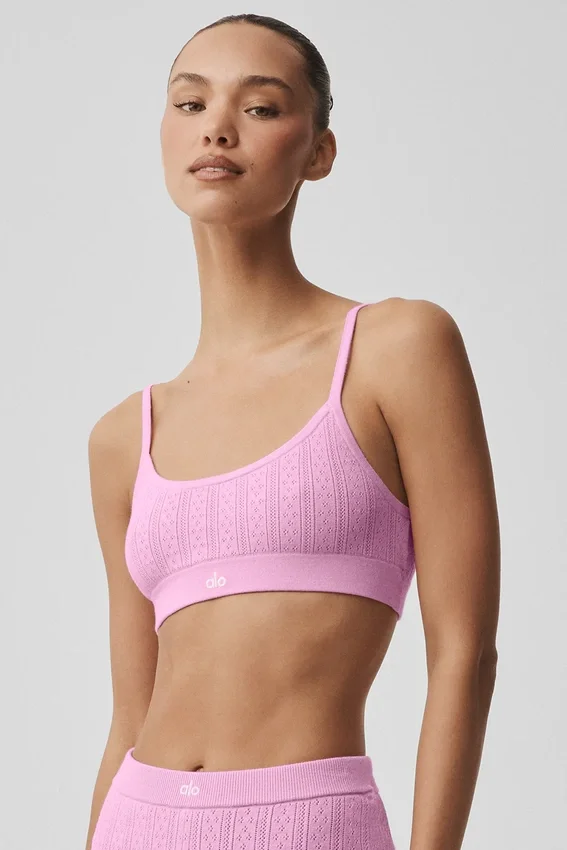 Pointelle-Pullover „Be Mine“ BH – Candy Heart Pink