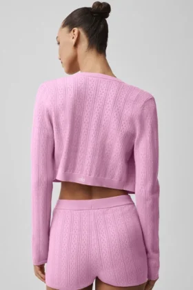 Pointelle-Pullover „Be Mine“ – Candy Heart Pink