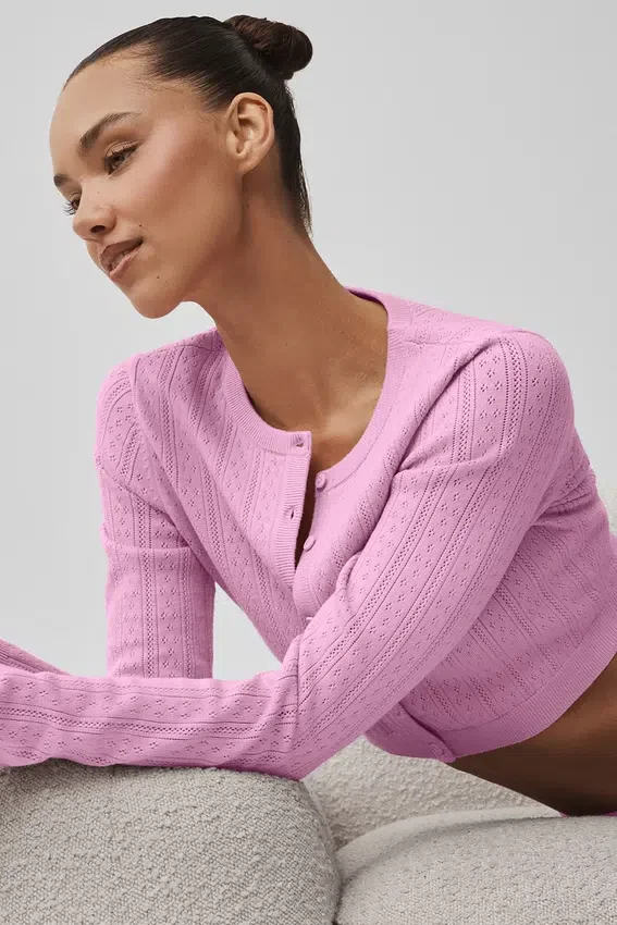 Pointelle-Pullover „Be Mine“ – Candy Heart Pink