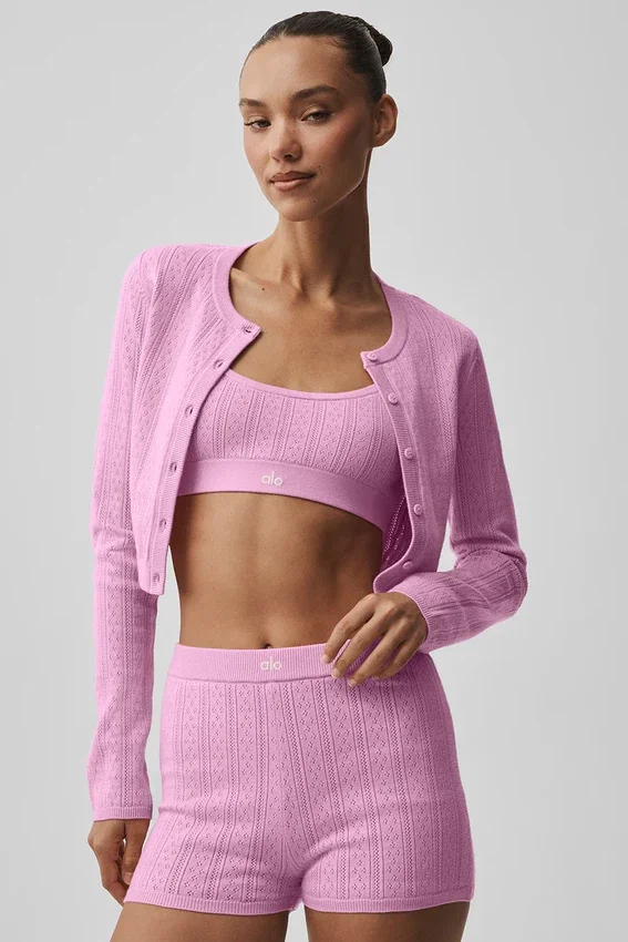 Pointelle-Pullover „Be Mine“ – Candy Heart Pink