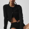 Pointelle-Pullover „Be Mine“ Cardigan – Schwarz