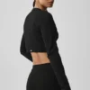 Pointelle-Pullover „Be Mine“ Cardigan – Schwarz