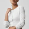 Pointelle-Pullover „Be Mine“ – halbtransparentes Weiß