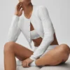 Pointelle-Pullover „Be Mine“ – halbtransparentes Weiß