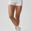 Pointelle-Pullover „Be Mine“ Hot Short – halbtransparent, weiß