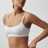 Pointelle-Pullover-BH „Be Mine“ – halbtransparent, weiß