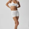 Pointelle-Pullover-BH „Be Mine“ – halbtransparent, weiß