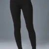 Pointelle-Pullover-Leggings „Be Mine“ mit High-Waist-Taille – Schwarz