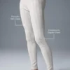 Pointelle-Pullover mit High-Waist-„Be Mine“-Leggings – Hellgrau meliert