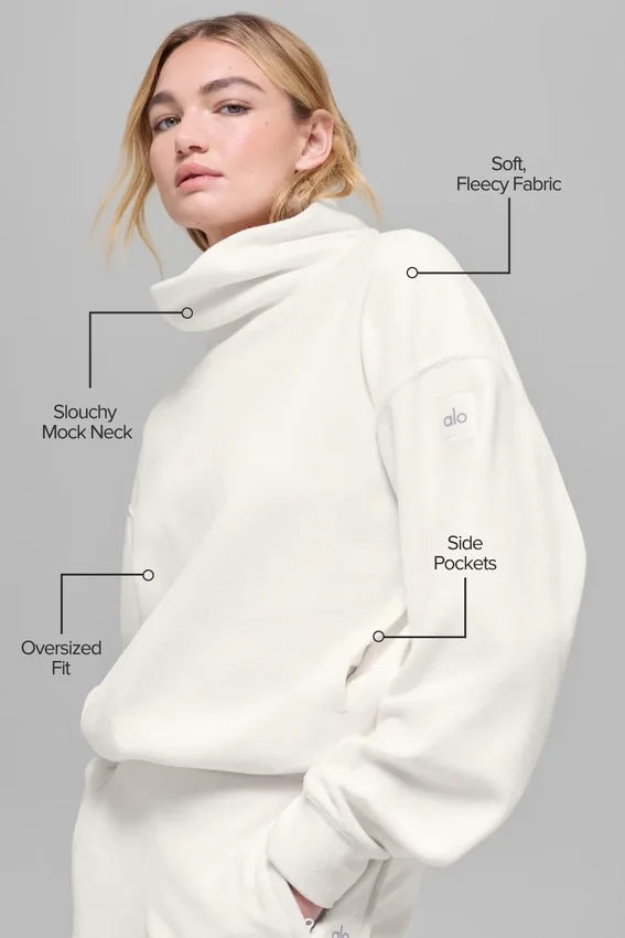 Polar Fleece Hazy Pullover – Elfenbein