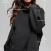 Polar Fleece Hazy Pullover – Schwarz