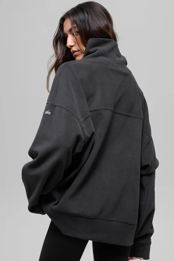 Polar Fleece Hazy Pullover – Schwarz
