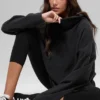 Polar Fleece Hazy Pullover – Schwarz