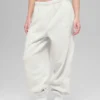 Polar-Fleece-Jogginghose „Retreat“ mit High-Waist – Weiß meliert