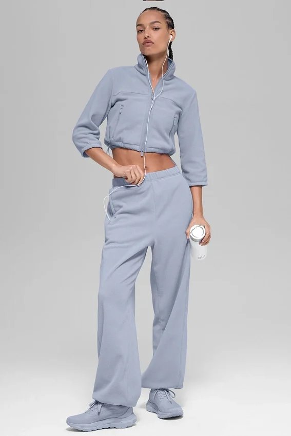 Polar-Fleece-Jogginghose „Retreat“ mit High-Waist – Winter Frost