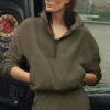 Polar Fleece Retreat Cover-up – Olive Tree