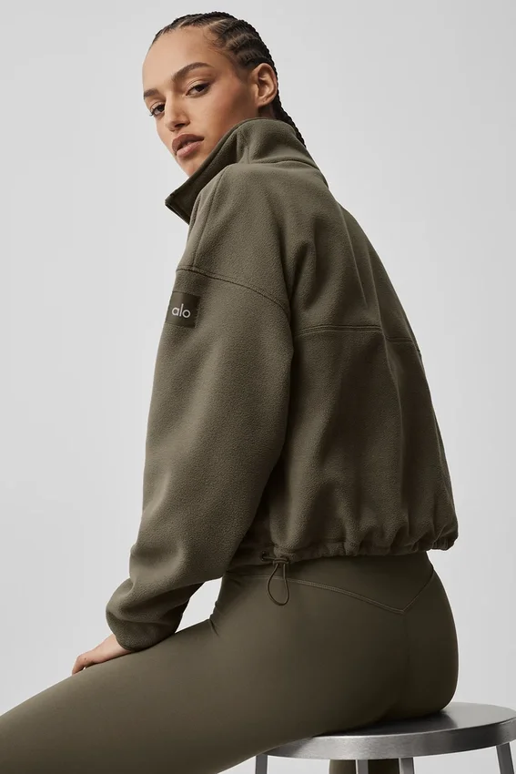 Polar Fleece Retreat Cover-up – Olive Tree