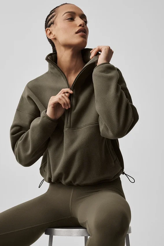 Polar Fleece Retreat Cover-up – Olive Tree