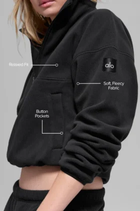 Polar Fleece Retreat Cover-up – Schwarz
