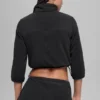 Polar Fleece Retreat Cropped-Jacke – Schwarz