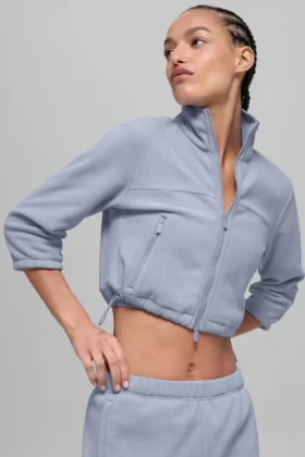 Polar Fleece Retreat Cropped Jacke – Winter Frost