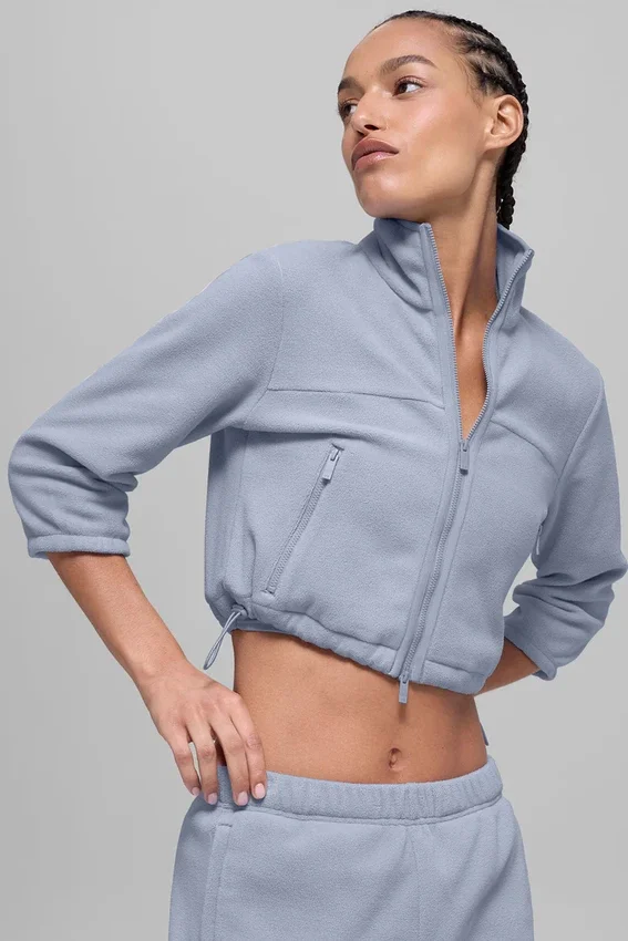 Polar Fleece Retreat Cropped Jacke – Winter Frost