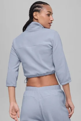 Polar Fleece Retreat Cropped Jacke – Winter Frost