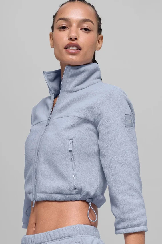 Polar Fleece Retreat Cropped Jacke – Winter Frost