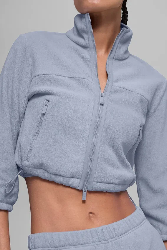 Polar Fleece Retreat Cropped Jacke – Winter Frost