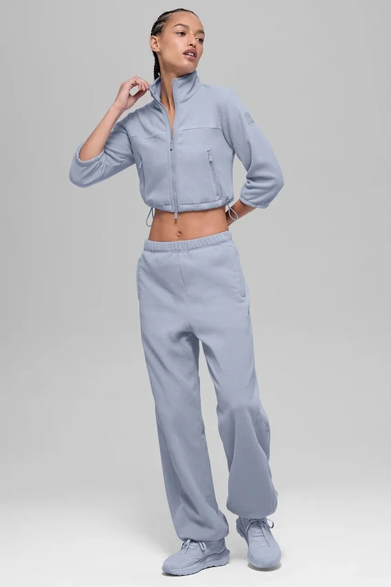 Polar Fleece Retreat Cropped Jacke – Winter Frost