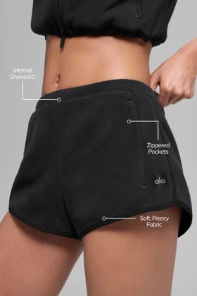 Polar Fleece Retreat Shorts – Schwarz