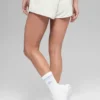 Polar Fleece Retreat Shorts – Weiß meliert mit Grau