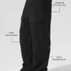 Polar Fleece Ridge Cargohose – Schwarz
